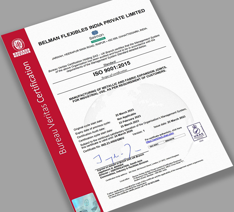 ISO certificate - Belman India