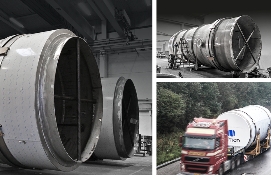 Double expansion joints for nuclear