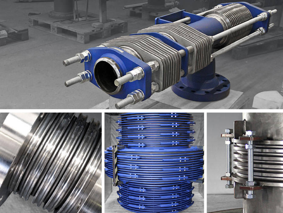 Ring reinforced elbow expansion joint