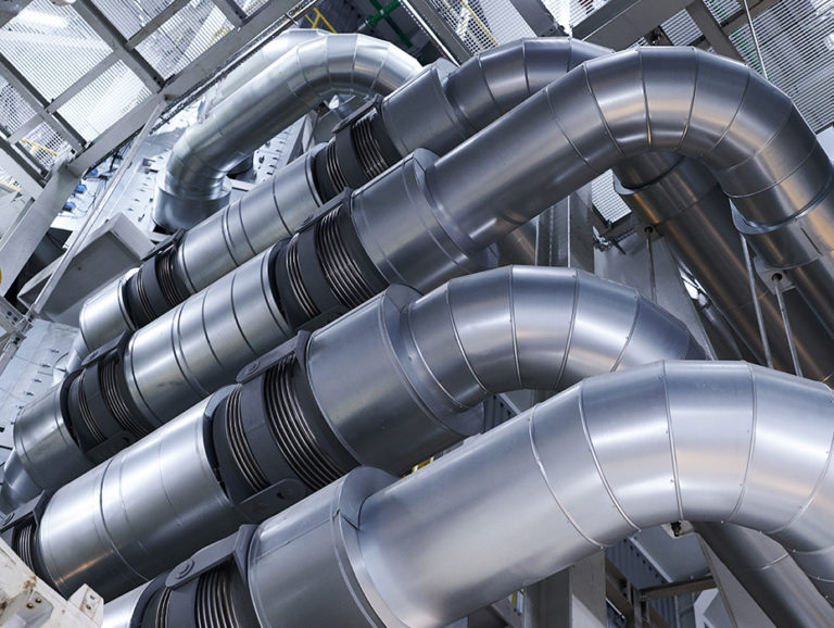 Installed Coal Dust Piping Bellows