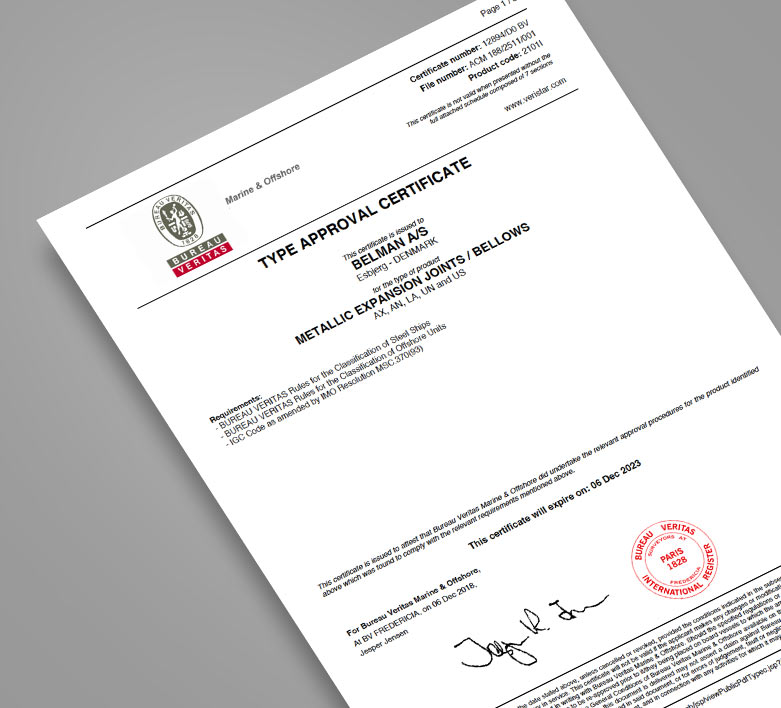 BELMAN_Bureau_Veritas type approval Bureau Veritas (BV) type approval - Belman