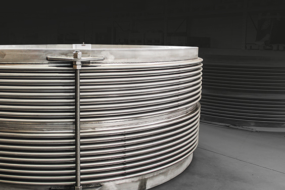 Universal piping bellows for LNG-powered ship