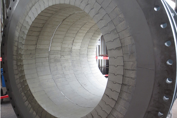 How do a brick lined expansion bellow look