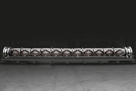 BELMAN_5-meter-long-pantographic-gimbal_1 Flexible piping joint with 11 bellows in line