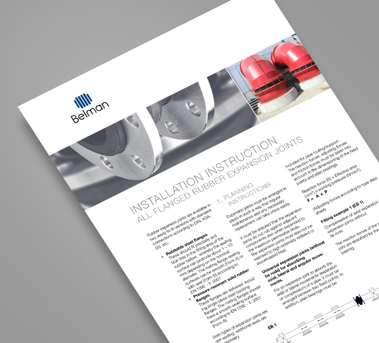 Installation instruction rubber expansion joints