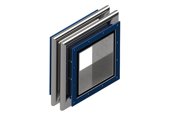 Rectangular expansion joint 3D illustration