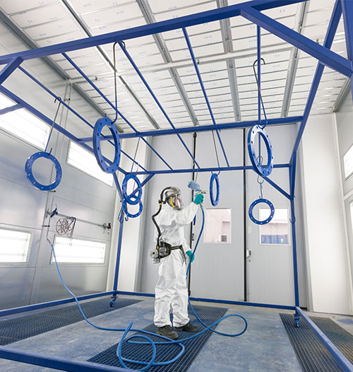 Belman has a separate painting facility