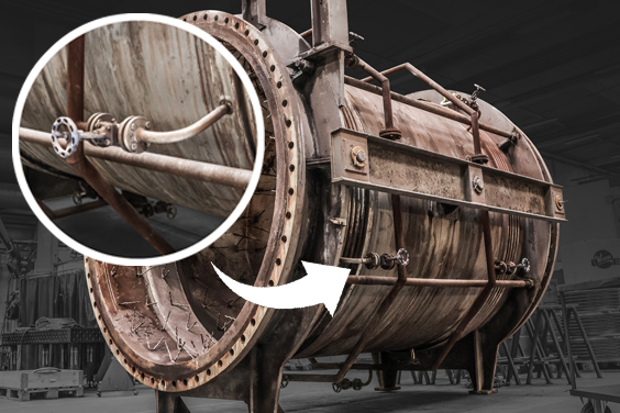 Refurbishment-of-a-steelplant-expansion-joint_BELMAN The previous view of an Expansion Joint that was installed in a steel plant