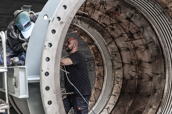 Refurbishment-of-a-steelplant-expansion-joint_BELMAN _a4 Expansion Joint view renovating of the refractory lining