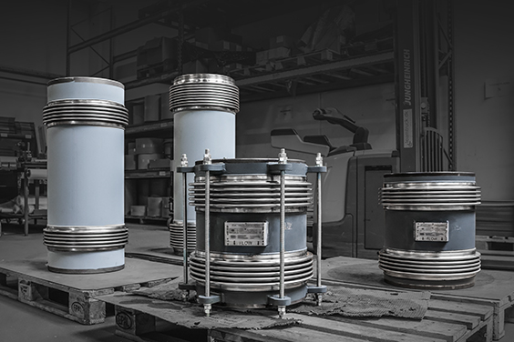 closer look of expansion joints designed for a steel plant to be installed in hot blast stove