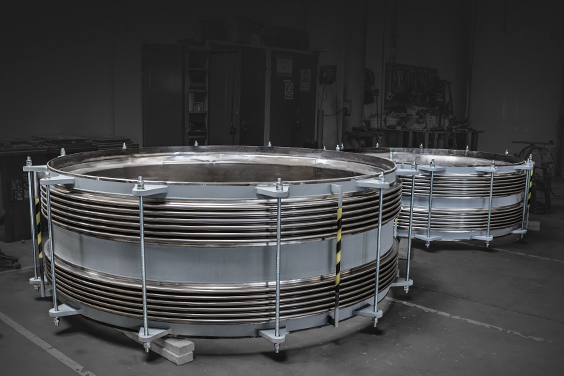 metallic expansion joints designed with tie rods for a steel plant
