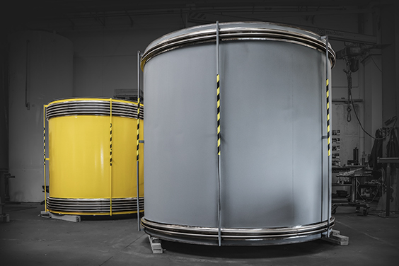 metallic bellow designed for a hot balst stove in a steel plant