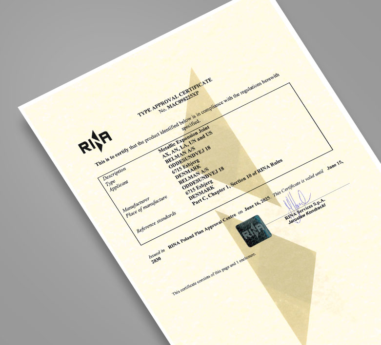 RINA Type Approval-BELMAN