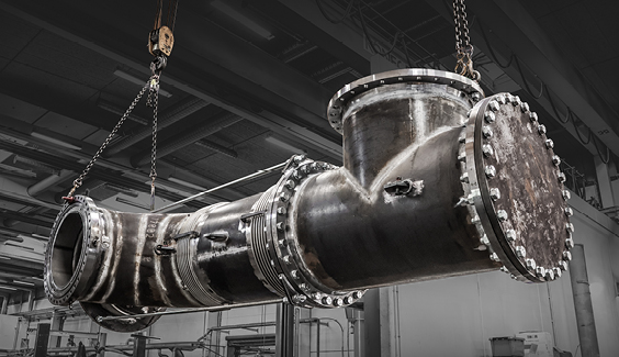 CARRETE CON JUNTAS DE EXPANSIÓN AUTOCOMPENSADAS EN CODO PARA ALTA TEMPERATURA (800°C)