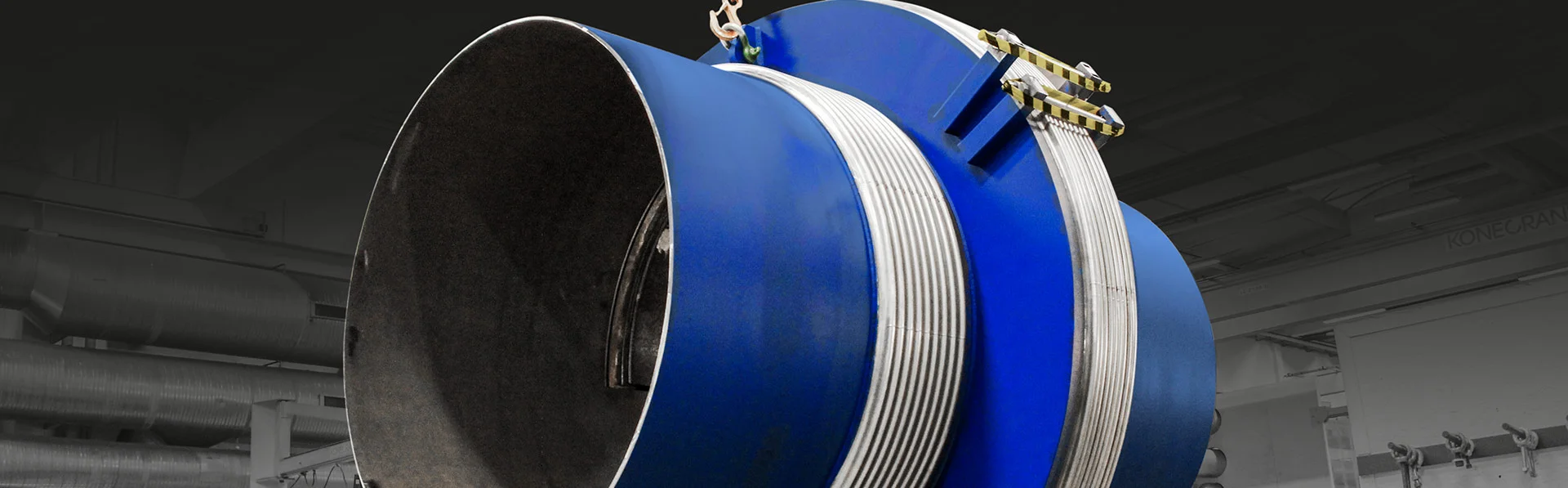 Large size finger type pressure balanced expansion joint